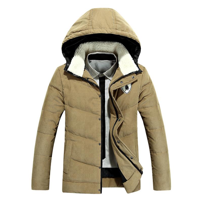 2015 New Winter Fur Hooded White Duck Down Jacket Men's Outdoor Fashion ...