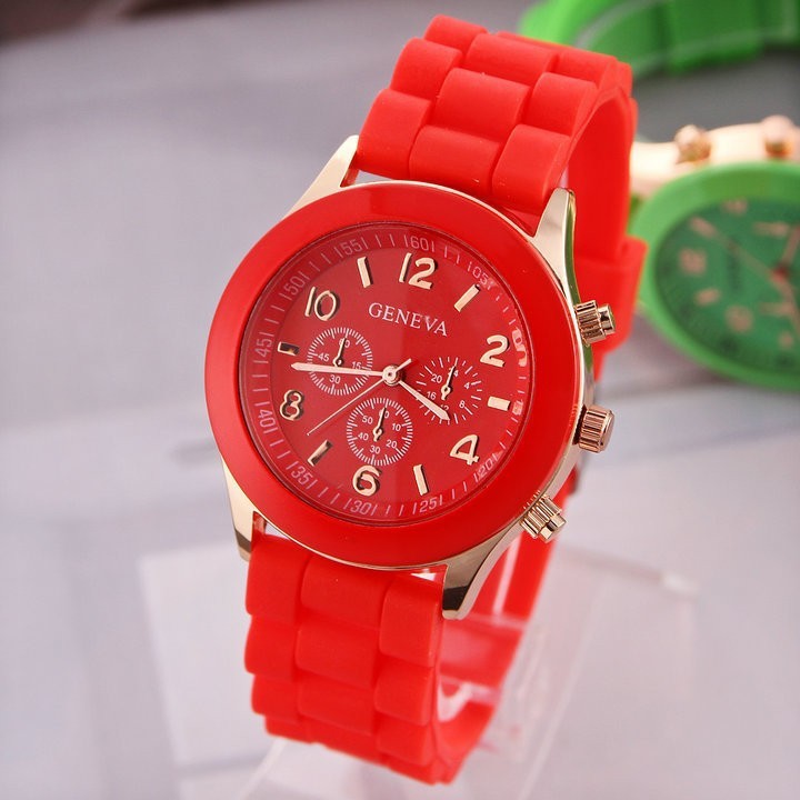 2015 New Geneva Brand Watches Christmas Gift Watch Silicone Band Watch ...